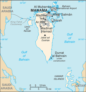 Map of Bahrain